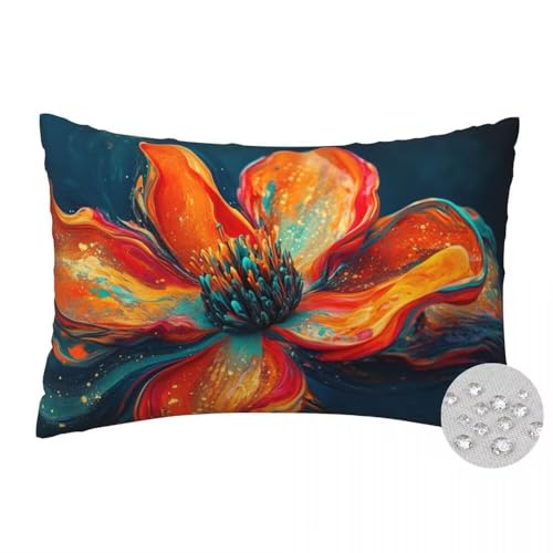 Outdoor Kissen 50x70 cm 2er Set Kissenbezug Orange Wasserfest Outdoor Kissenbezüge Künstlerische Blumen Dekokissen Zierkissen mit Verstecktem Reißverschluss Sofakissen für Garten Patio Deko -FS545 Outdoor Kissen 50x70 cm 2er Set Kissenbezug Orange Wasserfest Outdoor Kissenbezüge Künstlerische Blumen Dekokissen Zierkissen mit Verstecktem Reißverschluss Sofakissen für Garten Patio Deko -FS545 von LLWYH