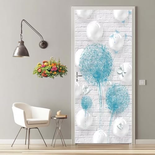Türtapete Selbstklebend 90X200 cm Türaufkleber 3D Türfolie Selbstklebend Kugel Pusteblume Klebefolie Tür Türposter Tür Folie PVC Wasserfest Wandbild für Schlafzimmer Wohnzimmer Bad Tür Tapete -MT909 Türtapete Selbstklebend 90X200 cm Türaufkleber 3D Türfolie Selbstklebend Kugel Pusteblume Klebefolie Tür Türposter Tür Folie PVC Wasserfest Wandbild für Schlafzimmer Wohnzimmer Bad Tür Tapete -MT909 von LLWYH