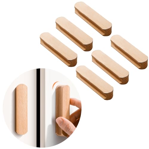 LLXNQ026 6 Stück Balkontürgriff Selbstklebende Holz Türgriff für Fenster, Möbelgriffe Selbstklebend Schiebetür Griffe,Schubladengriffe, für Fenster Glastüren Schrank von LLXNQ026