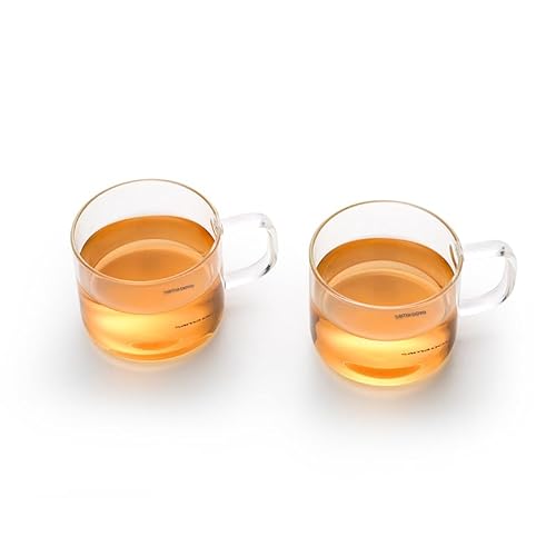Elegante Glasbecher Verdickte hitzebeständige Kungfu-Teetasse aus Glas, Baijiu-Tasse, kleine Tasse, Teegürtel, transparentes Glaswasser Trinkgläser aus Glas(150ml) von LLXTJJY