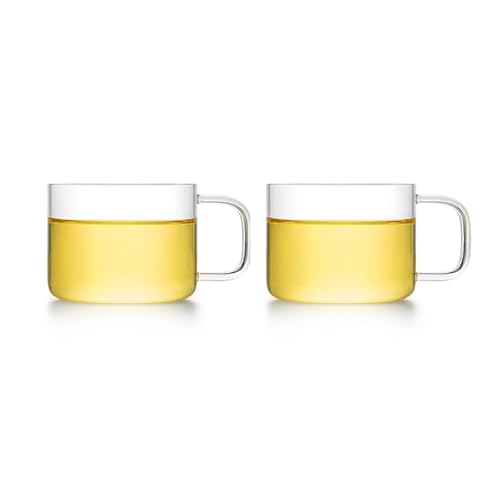Elegante Glasbecher Verdickte hitzebeständige Kungfu-Teetasse aus Glas, Baijiu-Tasse, kleine Tasse, Teegürtel, transparentes Glaswasser Trinkgläser aus Glas(60ml) von LLXTJJY