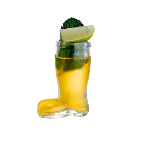LLXTJJY Elegante Glasbecher Creative Boots Glass Wine Shot Cocktail Mug Drink Cup with Handle Trinkgläser aus Glas(No Handle) von LLXTJJY