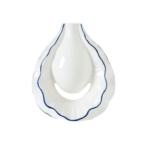 LLXTJJY Kreativer Wasserabfall -Formvase -Linie Vase Wasser beigefügt Vase Keramik dekorativ getrocknete Blumensimulation Vase Hauseinrichtung von LLXTJJY