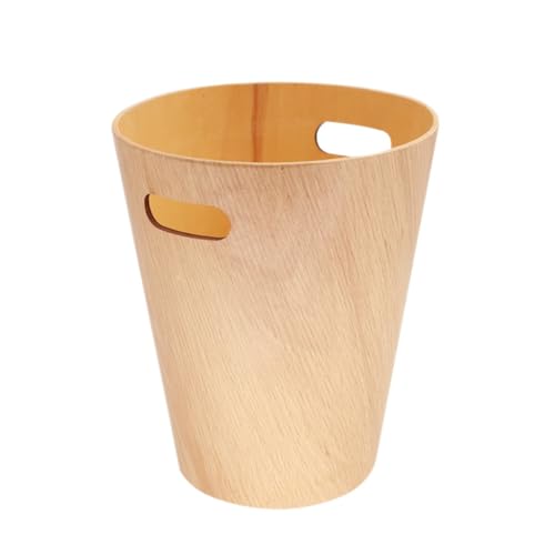LLXTJJY Mülleimer Japanese Style Wooden Storage Bucket Creative Trash Can Large Capacity Removable Easy Clean Desktop Garbage Bin Home Office Use Müllkanne Abfallkorb von LLXTJJY