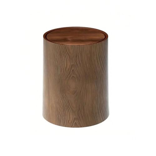 LLXTJJY Mülleimer Retro Plastics Wastebasket High-capacity Waterproof Trash Can Bathroom Recycle Bin Grain Kitchen Garbage Cube Home Decoration Müllkanne Abfallkorb(Small) von LLXTJJY