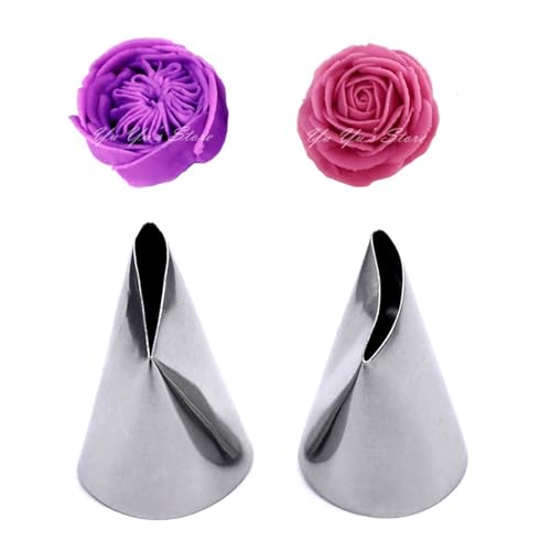 Spritztüllen-Set 2 Pcs/set Large Rose Petal Tips Icing Nozzle Decorating Tip Sugarcraft Cake Decorating Tools Baking Tools Bakeware Spritztüllen Spritztüllen-Set 2 Pcs/set Large Rose Petal Tips Icing Nozzle Decorating Tip Sugarcraft Cake Decorating Tools Baking Tools Bakeware Spritztüllen von LLXTJJY