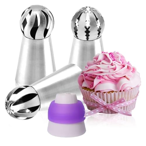 Spritztüllen-Set 4 Teile/satz Edelstahl Zuckerguss-friedliche Düsen Russische Gebäck Zuckerguss-friedliche Düsen Kit Kuchen Dekorieren Werkzeuge Backen Gebäck Werkzeuge Spritztüllen von LLXTJJY