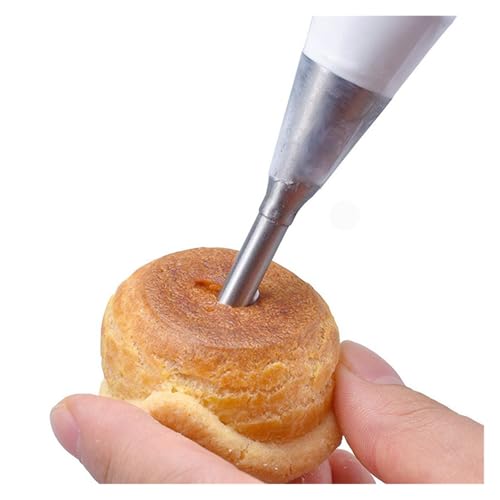 Spritztüllen-Set Edelstahl Blätterteigcreme Düsen Kuchen Vereisung Piping Spitze DIY Donut Gebäck Spritze Cupcake Desserts Backen Zubehör Spritztüllen(4Pcs) von LLXTJJY
