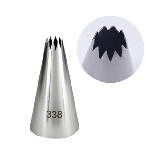 Spritztüllen-Set Open Star Tips Stainless Steel Icing Piping Nozzles Cake Decorating Pastry Tip Sets Cupcake Tools Bakeware Spritztüllen(338) von LLXTJJY