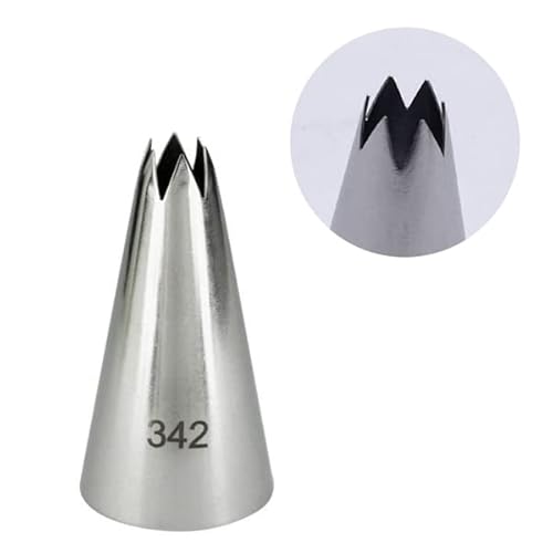 Spritztüllen-Set Open Star Tips Stainless Steel Icing Piping Nozzles Cake Decorating Pastry Tip Sets Cupcake Tools Bakeware Spritztüllen(342) von LLXTJJY