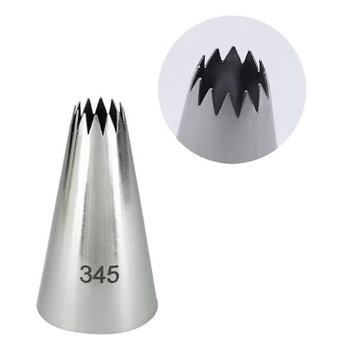 Spritztüllen-Set Open Star Tips Stainless Steel Icing Piping Nozzles Cake Decorating Pastry Tip Sets Cupcake Tools Bakeware Spritztüllen(345) von LLXTJJY