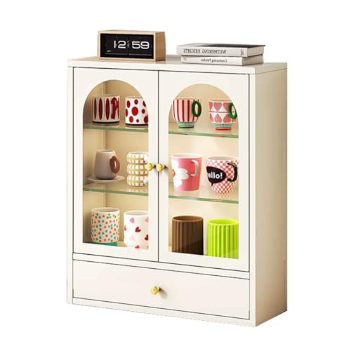 LLXYYD Bambus-Arbeitsplatten-Schrank mit Acryltüren, Küchenaufbewahrungsvitrine mit Schublade, für Wohnzimmer, Flur, Büro LLXYYD Bambus-Arbeitsplatten-Schrank mit Acryltüren, Küchenaufbewahrungsvitrine mit Schublade, für Wohnzimmer, Flur, Büro von LLXYYD
