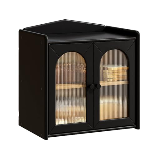 LLXYYD Eck-Brotkasten für die Küchenarbeitsplatte, mit zusätzlichem Stauraum Oben, Vintage-Oberflächenorganizer im Landhausstil mit Acrylfenster(Style B) von LLXYYD
