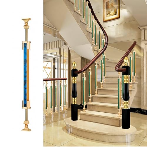 1pcs Handläufe Für Innentreppenstufen, Treppengeländer Für Treppenraumteilerpfosten, Für Sicherheit Und Stil Handläufe Für Balkon/Flur/Villa(Blauw) von LLYLAFDC