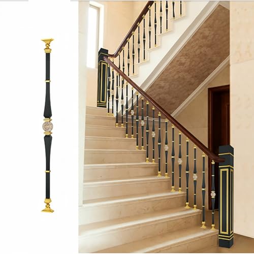 Handläufe Für Innentreppenstufen, Metall-Balustraden-Klemmsäulen, Treppengeländer Für Treppenraumteilerpfosten, Treppenhandläufe Für Veranda Und Terrasse 1 Pcs von LLYLAFDC