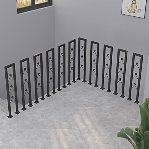 Handläufe Für Wandtrennwände U-förmiger Treppengeländer, Langlebige Stützsäulen Für Innen- Und Außenstützen Für Sicherheit Und Stil 1pcs(Balck,95cm) von LLYLAFDC
