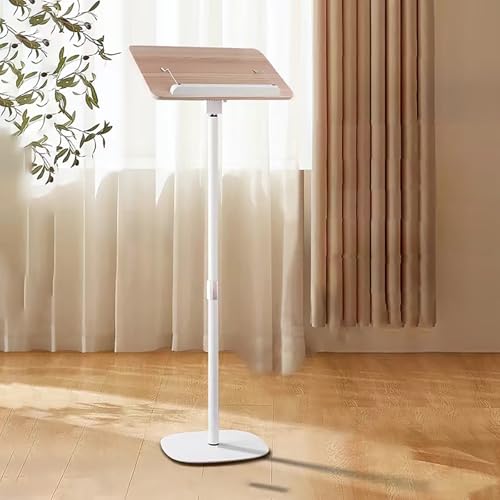 LLYLAFDC Stehpulte, Rednerpult Höhenverstellbar, Stehpult Laptoptisch, Stehpult Rednerpult Multi Funktion Kanzel Für Vorträge, Konzerte, Reden Und Präsentationen Stehpult Hörsäle(Natural,51in/130cm) von LLYLAFDC