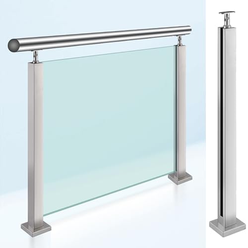 Treppengeländer Innen, Geländer Edelstahl Handlauf, Für Treppen Terrass Flure Wohnungen Villen, Icherheitsbaluster-Haltegriffgeländer, Leitplanke 1pcs(Double-sided,105cm) von LLYLAFDC