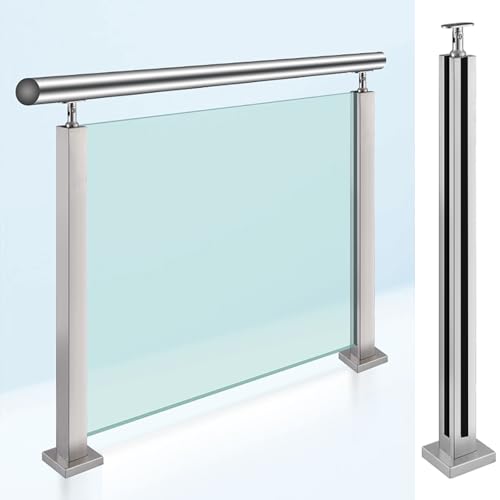 Treppengeländer Innen, Geländer Edelstahl Handlauf, Für Treppen Terrass Flure Wohnungen Villen, Icherheitsbaluster-Haltegriffgeländer, Leitplanke 1pcs(Right-angle,105cm) von LLYLAFDC