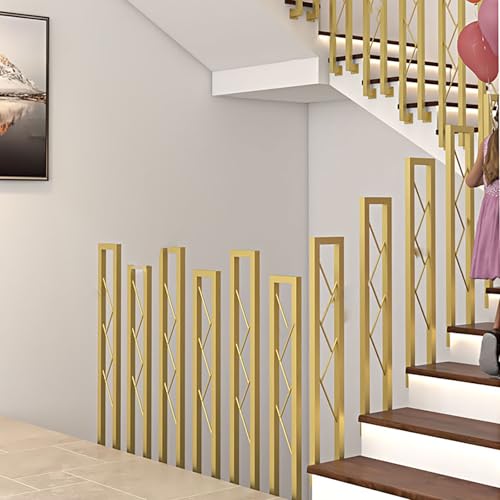 Treppengeländer Innen, U-Förmiger Treppengeländer, Handlauf Treppe, Geländer Treppe,Treppengeländer, Für Treppen Terrass Flure Wohnungen 1pcs(Gold,85cm) von LLYLAFDC