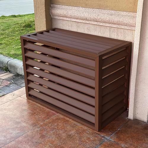 Abdeckung for Klimaanlage Cover Schutzgitter for Klimaanlagen und Wärmepumpen Aluminium Klimaanlagen Abdeckung Mülltonnenbox Gartenbox Müllbox Schutzgitter Verkleidung(Brown,100x50x70cm/39x20x28in) Abdeckung for Klimaanlage Cover Schutzgitter for Klimaanlagen und Wärmepumpen Aluminium Klimaanlagen Abdeckung Mülltonnenbox Gartenbox Müllbox Schutzgitter Verkleidung(Brown,100x50x70cm/39x20x28in) von LLZJDDPLY