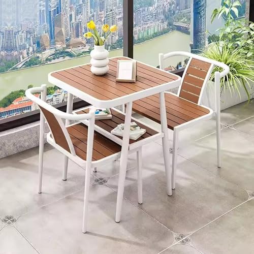 LLZJDDPLY 3-teilige Terassenmöbel Außen Set, Allwetter Gartenmöbel Set, Lounge Möbel Outdoor, for Hof, Garten, Balkon, Veranda(White) von LLZJDDPLY