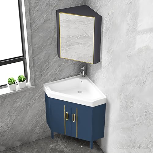 LLZJDDPLY Badezimmer Badmöbel Set Waschbeckenunterschrank Unterschrank Badezimmerschrank mit Spiegelschrank (Color : B, Size : 56cm/22in) von LLZJDDPLY