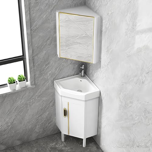 LLZJDDPLY Badezimmer Badmöbel Set Waschbeckenunterschrank Unterschrank Badezimmerschrank mit Spiegelschrank (Color : W, Size : 38cm/14.9in) von LLZJDDPLY