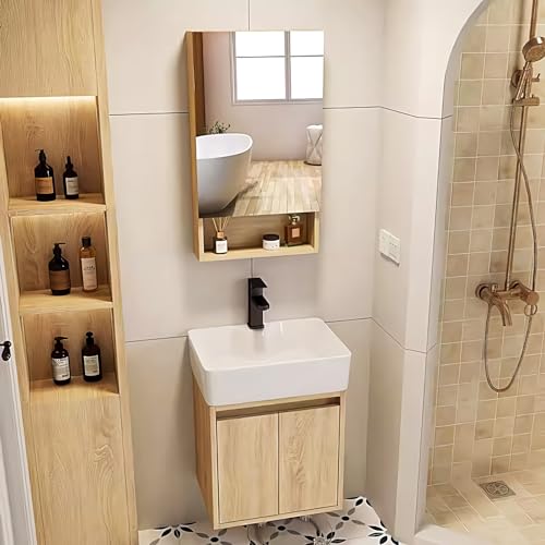 LLZJDDPLY Badset komplett aus Unterschrank mit Waschbecken, Spiegelschrank, Komplettset for Badezimmer (Size : 55 * 30cm) von LLZJDDPLY