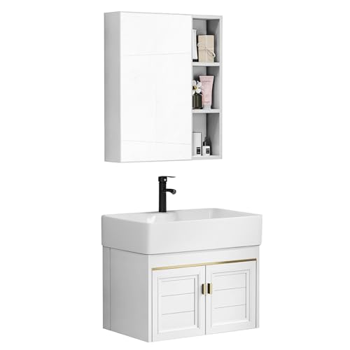 LLZJDDPLY Bathroom Furniture – Waschtisch mit Unterschrank und Spiegelschrank – Badmöbel Set for kleine bäder (Color : W, Size : 54.5x30cm/21.4x11.8in) von LLZJDDPLY