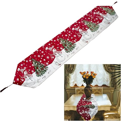 LLangfei 1 PCS Weihnachtstischläufer Festliche Weihnachtstischdeko Tischdecke Weihnachtstischdekoration Weihnachtstischdekoration (178x34 cm) von LLangfei