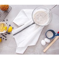 Mehlsack Geschirrtücher Schwarze Streifen, Baumwolle Mit | 3Er-Set von LLdecorStore