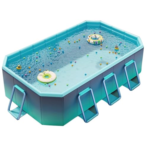 LLiuvccz Faltbarer Swimmingpool, Outdoor-Hinterhof-Schwimmbad, faltbarer, nicht aufblasbarer Außenpool, perfekt für Garten und Wasseraktivitäten im Freien (2,1 m) von LLiuvccz