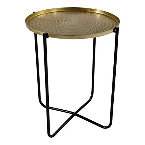Lesli Living Beistelltisch Tisch Design Metall ø40,5x50cm (Gold) von LLiving