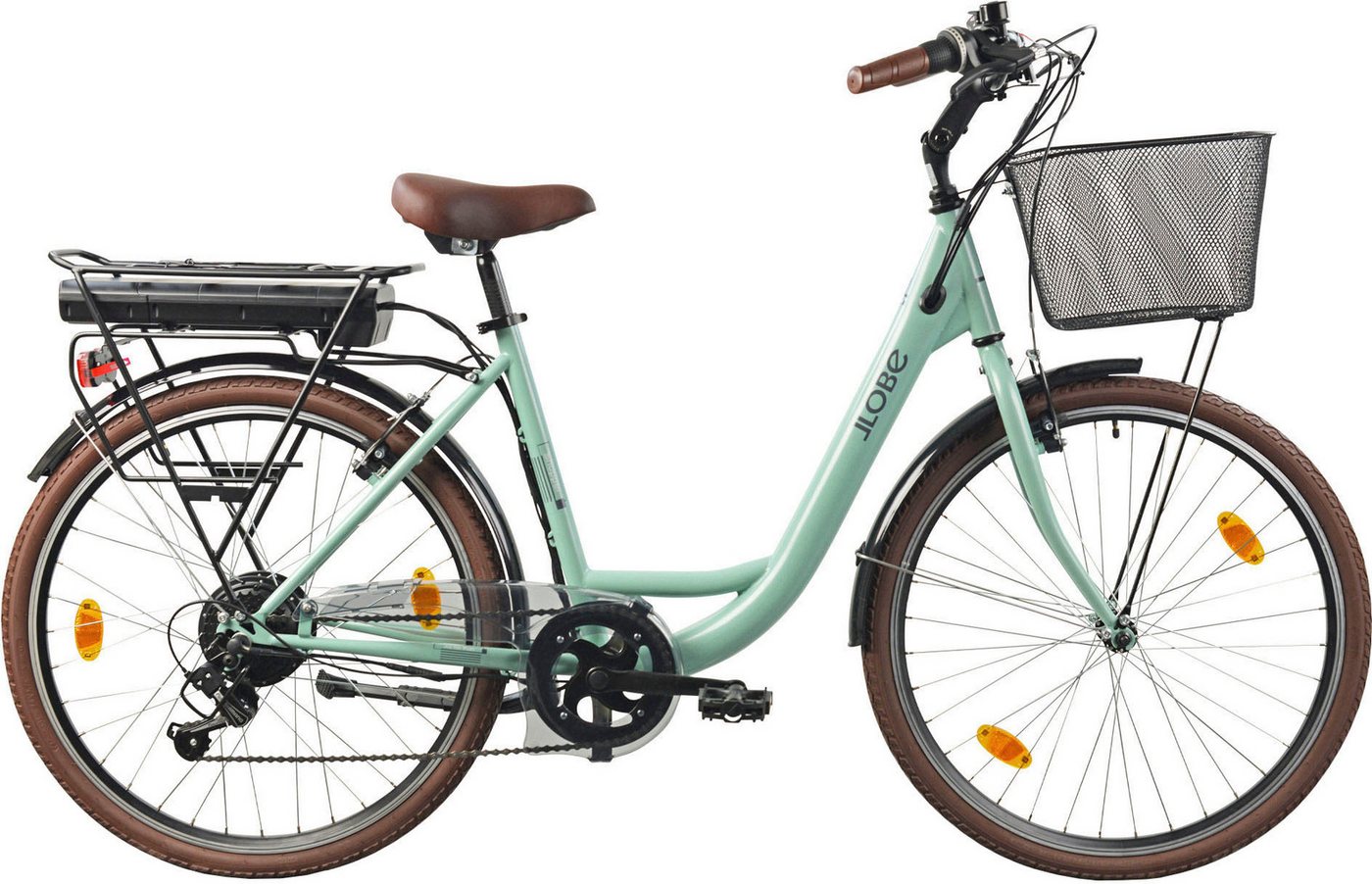 LLobe E-Bike Cityrad City E-Bike 26" Shopper mint, Shimano Tourney Schaltwerk, Kettenschaltung, Heckmotor, 280,8 Wh LLobe E-Bike Cityrad City E-Bike 26" Shopper mint, Shimano Tourney Schaltwerk, Kettenschaltung, Heckmotor, 280,8 Wh von LLobe