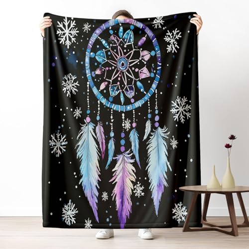 3D Fleecedecke Bohemian Traumfänger KuscheldeckeMystisch Feder Flauschig & Weich Fantasie Schneeflocke Wohndecke für Sofa, Bett, Couch, Warm und Gemütlich, 230x270 cm 3D Fleecedecke Bohemian Traumfänger KuscheldeckeMystisch Feder Flauschig & Weich Fantasie Schneeflocke Wohndecke für Sofa, Bett, Couch, Warm und Gemütlich, 230x270 cm von LLponhg