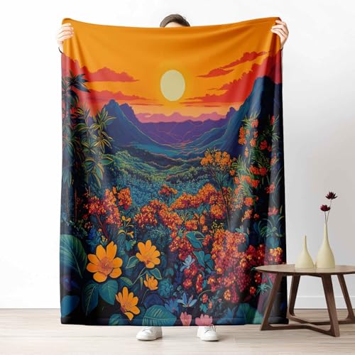 3D Fleecedecke Landschaft Sonnenuntergang KuscheldeckeGarten Blumen Flauschig & Weich Natur Berg Wohndecke für Sofa, Bett, Couch, Warm und Gemütlich, 230x270 cm 3D Fleecedecke Landschaft Sonnenuntergang KuscheldeckeGarten Blumen Flauschig & Weich Natur Berg Wohndecke für Sofa, Bett, Couch, Warm und Gemütlich, 230x270 cm von LLponhg