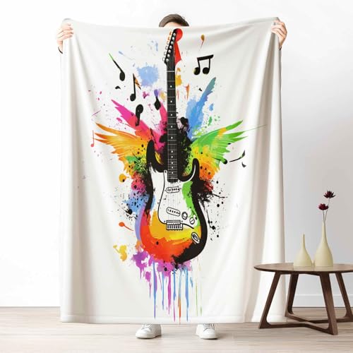 3D Fleecedecke Musik Gitarre KuscheldeckeAbstrakt Tintenspritzer Flauschig & Weich Malerei Coole Wohndecke für Sofa, Bett, Couch, Warm und Gemütlich, 230x270 cm 3D Fleecedecke Musik Gitarre KuscheldeckeAbstrakt Tintenspritzer Flauschig & Weich Malerei Coole Wohndecke für Sofa, Bett, Couch, Warm und Gemütlich, 230x270 cm von LLponhg