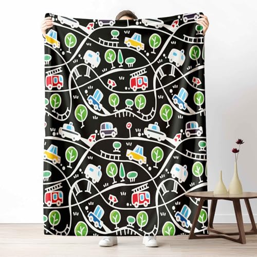 3D Kuscheldecke für Erwachsene Cartoon Auto Wohndecke Flauschig als Sofa Deko Kinder Feuerwehrauto Tagesdecke Waldlandschaft LKW Fleecedecke Warm für Couch & Sessel, 130x150 cm 3D Kuscheldecke für Erwachsene Cartoon Auto Wohndecke Flauschig als Sofa Deko Kinder Feuerwehrauto Tagesdecke Waldlandschaft LKW Fleecedecke Warm für Couch & Sessel, 130x150 cm von LLponhg