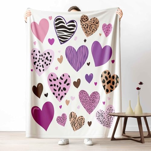 3D Kuscheldecke für Erwachsene Liebe Herzform Wohndecke Flauschig als Sofa Deko Tiermuster Leopardenmuster Tagesdecke Pop Art Zebramuster Fleecedecke Warm für Couch & Sessel, 130x150 cm 3D Kuscheldecke für Erwachsene Liebe Herzform Wohndecke Flauschig als Sofa Deko Tiermuster Leopardenmuster Tagesdecke Pop Art Zebramuster Fleecedecke Warm für Couch & Sessel, 130x150 cm von LLponhg