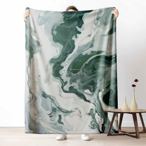 3D Kuscheldecke für Erwachsene Malerei Tintenspritzer Wohndecke Flauschig als Sofa Deko Modern Flüssig Tagesdecke Aquarell Rauch Fleecedecke Warm für Couch & Sessel, 130x150 cm von LLponhg