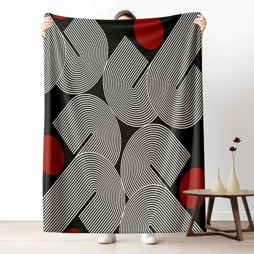 Flanelldecke Abstrakt Linien Kuschelige Sofadecke Weich & Warm Modern Kreisform Flauschige Decke Geometrie Punkte Fleecedecke als Tagesdecke oder Geschenk, 100x130 cm Flanelldecke Abstrakt Linien Kuschelige Sofadecke Weich & Warm Modern Kreisform Flauschige Decke Geometrie Punkte Fleecedecke als Tagesdecke oder Geschenk, 100x130 cm von LLponhg