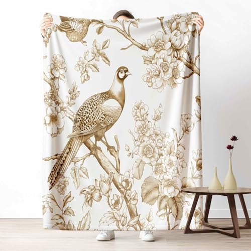 Flanelldecke Chinesisch Vogel Kuschelige Sofadecke Weich & Warm Blumen Blüte Flauschige Decke Botanisch Zweig Fleecedecke als Tagesdecke oder Geschenk, 100x130 cm Flanelldecke Chinesisch Vogel Kuschelige Sofadecke Weich & Warm Blumen Blüte Flauschige Decke Botanisch Zweig Fleecedecke als Tagesdecke oder Geschenk, 100x130 cm von LLponhg