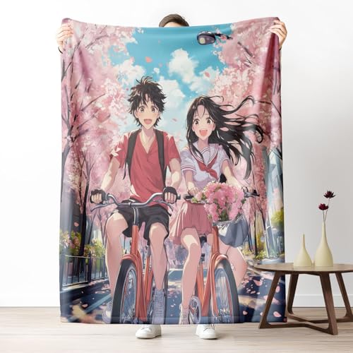 Kuscheldecke, Kuschelige Warme Cartoon-Figuren Decke 220x240 cm, Weiche Wohndecke mit Digitaldruck Blau Decke als Geburtstagsgeschenk von LLponhg
