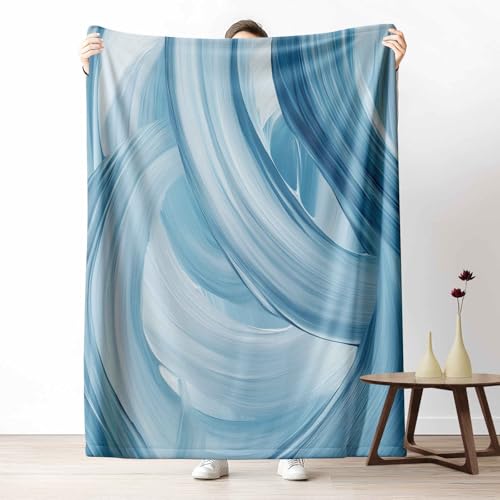 Kuscheldecke Flauschig Abstrakt Welle Wohndecke für Sofa & Bett Malerei Wasser Weiche Warme Decke Modern Flüssigkeit Fleecedecke für Kinder & Erwachsene, 70x100 cm Kuscheldecke Flauschig Abstrakt Welle Wohndecke für Sofa & Bett Malerei Wasser Weiche Warme Decke Modern Flüssigkeit Fleecedecke für Kinder & Erwachsene, 70x100 cm von LLponhg