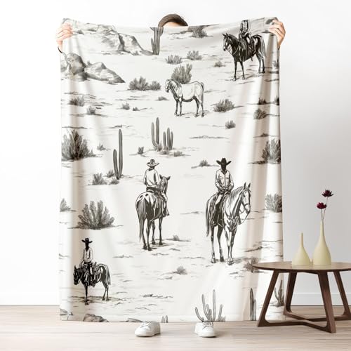 Kuscheldecke Flauschig Amerikanischer Western Cowboy Wohndecke für Sofa & Bett Handgezeichnet Pferd Weiche Warme Decke Rustikaler Wüste Fleecedecke für Kinder & Erwachsene, 70x100 cm Kuscheldecke Flauschig Amerikanischer Western Cowboy Wohndecke für Sofa & Bett Handgezeichnet Pferd Weiche Warme Decke Rustikaler Wüste Fleecedecke für Kinder & Erwachsene, 70x100 cm von LLponhg