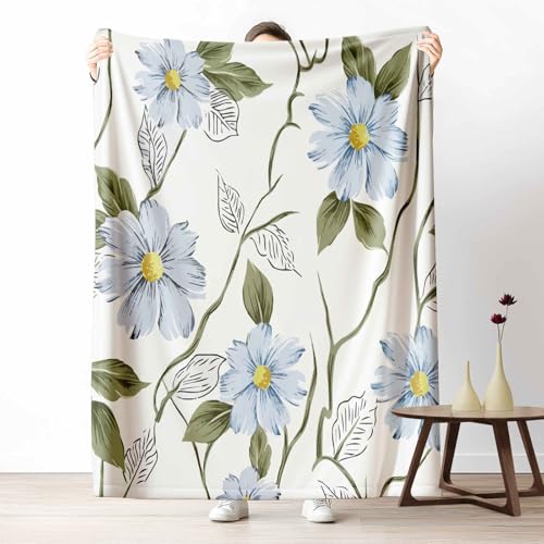 Kuscheldecke Flauschig Blumen Gänseblümchen Wohndecke für Sofa & Bett Frühling Blatt Weiche Warme Decke Pflanzen Ranke Fleecedecke für Kinder & Erwachsene, 70x100 cm Kuscheldecke Flauschig Blumen Gänseblümchen Wohndecke für Sofa & Bett Frühling Blatt Weiche Warme Decke Pflanzen Ranke Fleecedecke für Kinder & Erwachsene, 70x100 cm von LLponhg