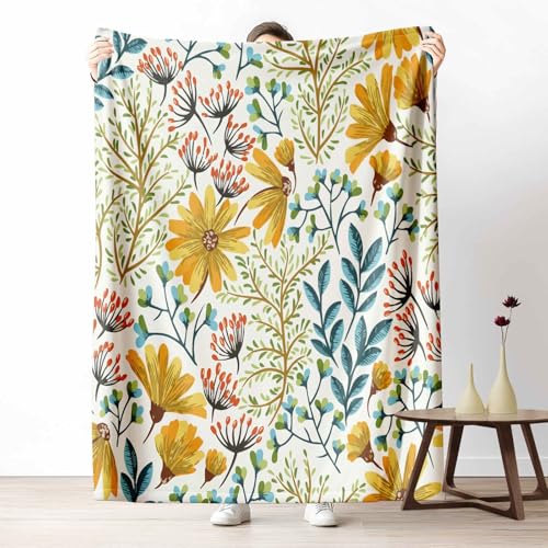 Kuscheldecke Flauschig Blumenpflanzen Blume Wohndecke für Sofa & Bett Handgezeichnet Blätter Weiche Warme Decke Botanisch Beeren Fleecedecke für Kinder & Erwachsene, 70x100 cm Kuscheldecke Flauschig Blumenpflanzen Blume Wohndecke für Sofa & Bett Handgezeichnet Blätter Weiche Warme Decke Botanisch Beeren Fleecedecke für Kinder & Erwachsene, 70x100 cm von LLponhg