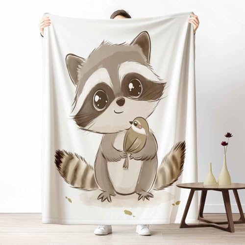 Kuscheldecke Flauschig Cartoon Tiere Waschbär Wohndecke für Sofa & Bett Niedlich Vogel Weiche Warme Decke Kinder Waldtiere Fleecedecke für Kinder & Erwachsene, 70x100 cm Kuscheldecke Flauschig Cartoon Tiere Waschbär Wohndecke für Sofa & Bett Niedlich Vogel Weiche Warme Decke Kinder Waldtiere Fleecedecke für Kinder & Erwachsene, 70x100 cm von LLponhg