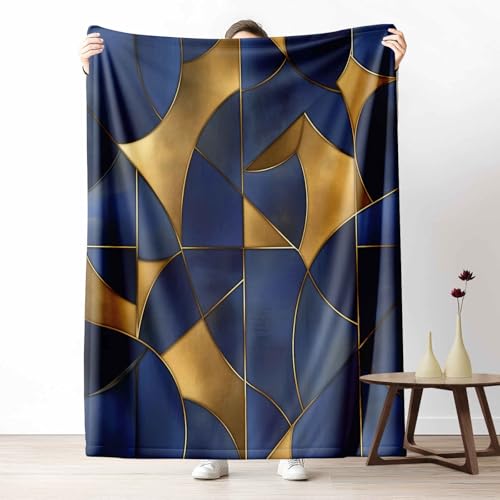 Kuscheldecke Flauschig Geometrie Kreis Wohndecke für Sofa & Bett Abstrakt Dreieck Weiche Warme Decke Modern Gold Fleecedecke für Kinder & Erwachsene, 70x100 cm Kuscheldecke Flauschig Geometrie Kreis Wohndecke für Sofa & Bett Abstrakt Dreieck Weiche Warme Decke Modern Gold Fleecedecke für Kinder & Erwachsene, 70x100 cm von LLponhg